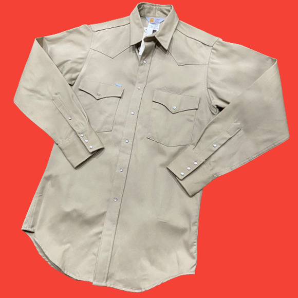Carhartt Other - Carhartt Western Pearl Snap Tan Brown Big & Tall Men's Size Large NWT